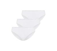 Minislip YSABEL MORA "BASIC COLLECTION COTTON WITH LACE", Damen, Gr. S, weiß, Obermaterial: 95% Baumwolle, 5% Elasthan, unifarben, Unterhosen, mit feiner Spitze versehen (25781405-S) weiß