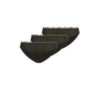 Minislip YSABEL MORA "BASIC COLLECTION COTTON WITH LACE", Damen, Gr. XL, schwarz, Obermaterial: 95% Baumwolle, 5% Elasthan, unifarben, Unterhosen, mit feiner Spitze versehen (98577909-XL) schwarz