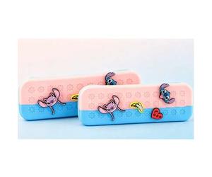 Miniso Disney Lilo & Stitch Serie Federmäppchen (Stitch & Angel),Schreibwaren Schul-Kunstbedarf Tasche Halter Organizer(2 Stücke)