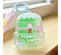 Miniso Snoopy Bunte Lebenskollektion Schultasche Flüssiger Schlüsselanhänger Zubehör Taschenanhänger - Grün