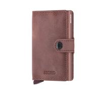 Secrid Miniwallet Vintage Mauve Kartenhalter aus Leder und Aluminium, Maße: 6,5 x 9,5 x 1 cm, MV-Mauve