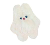 minkissy 1 Stück Plüsch Geldbörse für Weicher Cartoon Münzbeutel mit Reißverschluss Handtasche oder Kosmetikbeutel Reisen Einkäufe Weiß