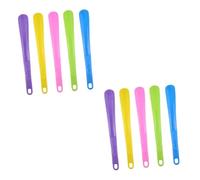minkissy 10stücke Teiliges Bunter Schuhanzieher Aus Kunststoff Ergonomische Und Tragbare Schuhheber Für Damen Gelb Grün Blau Und Rosa Für Zuhause Büro Und Reisen