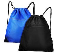 minkissy 2 Stück Teiliges Kordelzug Rucksack Leichter Sportbeutel mit Großem Fassungsvermögen Vielseitig für Gym Schule Reisen Strand Geeignet für Damen und Herren