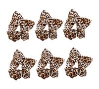 minkissy 6St Haargummi Geparden Scrunchie für Frauen Haarschmuck mit Tierohren Design Elastisch Pferdeschwanzhalter als Armband