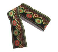 minkissy Besticktes Jacquard Band mit Floralem Muster 5cm Breite Webborte für Bekleidungsstickerei Selbstgemacht Bastelarbeiten Dekorative Borte für Kleidung und Accessoires