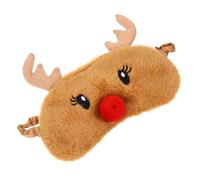 minkissy Cartoon Plüsch Schlafmaske mit Elastischem Band Verdunkelnde Weiche Augenbinde Elch Design Hautfreundlich und Bequem für Mädchen und Frauen Schlafmaske für Erholsamen Schlaf