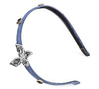 minkissy Damen Jeans Haarband mit Schmetterlingsmotiv Komfortables Gewebe Modisches und Elegantes Haaraccessoire für Alltag und Party