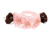 minkissy stirnband -Mädchen-Hut Babybogen Stirnband für Mädchen Mützen für neugeborene Mädchen Kronenmädchen zum ersten Geburtstag Blumenkopfband Bögen Stoff Rosa