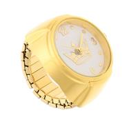 minkissy Verschleißfeste Fingeruhr mit Kreativem Farbverlauf Tragbare Ringuhr für Damen und Herren Dekorativer Uhrenring für Sammler