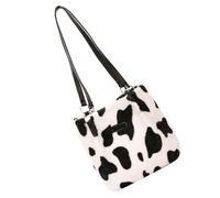 minkissy Weiße Plüsch Bucket Shoulder Tasche für Damen, Modisch