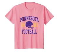 Minnesota Football Athletic Vintage Sports Team Fan Geschenk T-Shirt, Kinder, Rosa, 92