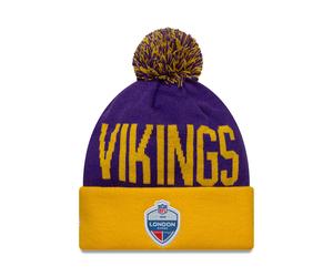 Minnesota Vikings New Era NFL London Games 2025 Cuff Knit Beanie Lila - ONE SIZE