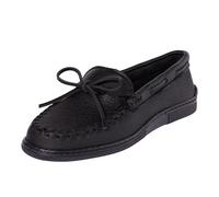 Minnetonka Herren 899W Moosehide Classic Mokassin, Schwarz (Black), 42.5 EU Weit