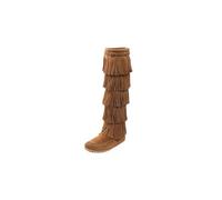Minnetonka Damen 5-Layer Fringe Mokassin Stiefel, Braun (Dusty BrownDusty Brown)