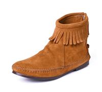 Minnetonka Damen Back Zipper Stiefel, braun, 38 EU