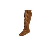 Minnetonka Damen Front Lace Knee High Boot Mokassin Stiefel, Braun (Dusty Brown 8)