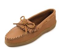 Minnetonka Damen Moosehide Fringed Kilty 390W Mokassin, Beige (NaturalNatural), 39 EU Weit