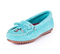 Minnetonka Thunderbird Animikii Damen Mokassins mit Perlen, Türkis/Ausflug, einfarbig (Getaway Solids), 38 EU