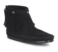 Minnetonka Damenstiefel HI TOP BACK ZIP BOOT in Schwarz 36
