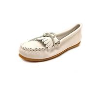 Minnetonka Deerskin Soft-T 64, Damen Mokassins, weiss, (white deerskin), EU 37, (US 6)