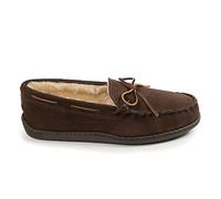 Minnetonka Herren-Hausschuhe mit Florfutter und fester Sohle, schokoladenbraun, 44 EU