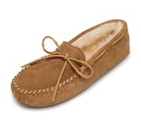 Minnetonka Herren Sheepskin Softsole Moccasin Mokassin, Beige Golden Tan, 46.5 EU X-Weit