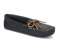 Minnetonka Herrenschuhe DOUBLE DEERSKIN SOFTSOLE in Schwarz 44