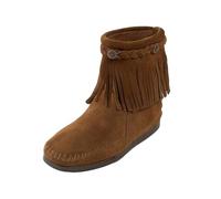 Minnetonka Hi Top Back Zip, Damen Kurzschaft Mokassin Stiefel, Braun (Dusty BrownDusty Brown), 38 EU