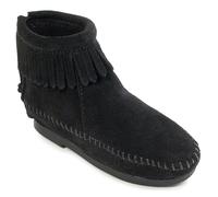 Minnetonka Jungen Unisex-Kinder Back Zip Boot Kurzschaft Stiefel, Schwarz (Black), 16.5 EU