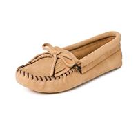Minnetonka Damen Kilty Suede Moc 107T Mokassin, Beige (TaupeTaupe), 38 EU
