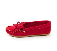Minnetonka Kilty Suede Moc, Damen Mokassin, Rot (Red / RED), 42 EU