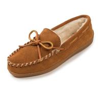 Minnetonka Damen Pile Lined Hardsole Flache Hausschuhe, Braun (BrownBrown), 41 EU