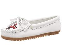 Minnetonka Thunderbird II, Damen Mokassin, Weiß (White 4), 42 EU