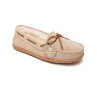 Minnetonka Women's Camp Tie Moc, Stone, 8 M