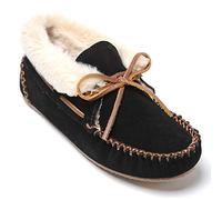 Minnetonka Women's Chrissy Slipper Bootie (9 B(M) US, Black/Tan)