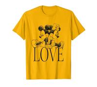 Minnie And Mickey Mouse Love T-Shirt, Herren, Leuchtendes Gold, L