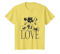 Minnie And Mickey Mouse Love T-Shirt, Kinder, Gelb, 116