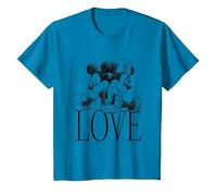 Minnie And Mickey Mouse Love T-Shirt, Kinder, Saphir, 140