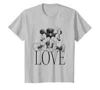 Minnie And Mickey Mouse Love T-Shirt, Kinder, Silber, 104