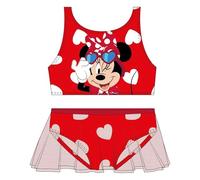 Minnie Maus 2-teiliges Bikini-Set für Mädchen - Disney Kinderbikini für Strand, Pool und Sommer, schnelltrocknend, Verstellbarer Badeanzug mit Innenfutter, strapazierfähig, ab 5 Jahren