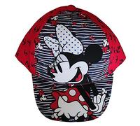 Minnie Maus Kappe Base Cap Mütze Sonnenhut mit Motiv Schleife, Wellen und Anker für Kinder, Mädchen und Jungen (Rot, 50)