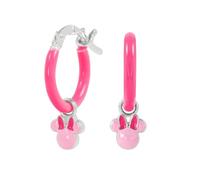 Disney Ohrstecker Minnie Maus – 925er Sterling Silber, rosa Emaille, ohne Edelstein