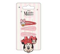Minnie Maus und Freunde Haarspangen Schönheitsset für Mädchen mit Schleife oben und Glitzer - Set enthält 4 Haarspangen