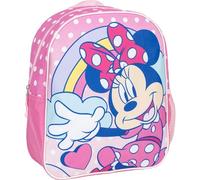Minnie Mouse 3D-Kinderrucksack,Rosa,25x10x31cm,aus Polyester und EVA,mit ReißverschlussMinnie Druck, entworfen in Spanien, Rosa, Estándar, Casual