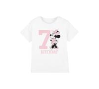 Minnie Mouse 7th Birthday Shirt Girls T Shirt, White, 9-10 Years