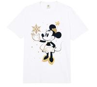 Minnie Mouse Christmas Golden Snow Fall Comfort Colors Adult Heavyweight T-Shirt