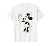 Minnie Mouse Christmas Golden Snow Fall T-Shirt