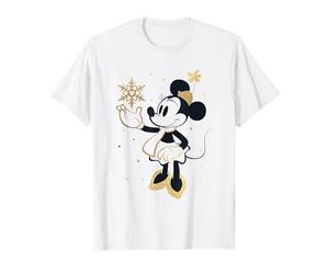 Minnie Mouse Christmas Golden Snow Fall T-Shirt