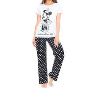 Minnie Mouse Disney Schlafanzug Schlafanzug Damen Lang | Baumwolle Schlafanzüge für Damen Größe X-Large